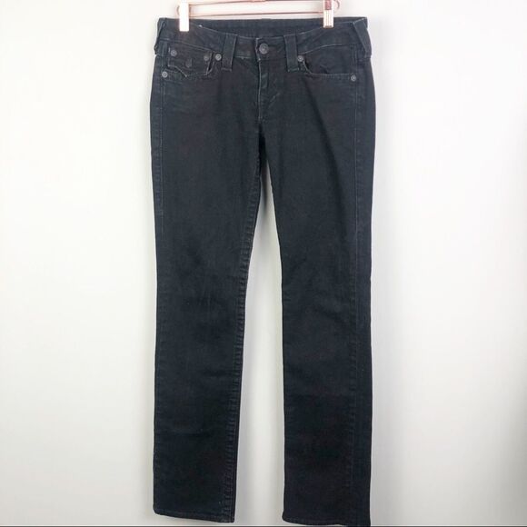 TRUE RELIGION | Billy Skinny Denim Jeans Black Wash Women’s Size 29 (8) - Picture 1 of 14
